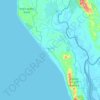 Mapa topográfico Rohingya Refugee Camp in Bangladesh, altitude, relevo