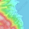 Mapa topográfico Birchs Bay, altitude, relevo