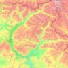 Mapa topográfico 禾木哈纳斯蒙古民族乡, altitude, relevo
