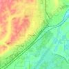 Mapa topográfico Cheney, altitude, relevo
