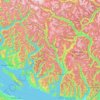 Mapa topográfico West Vancouver—Sunshine Coast—Sea to Sky Country, altitude, relevo
