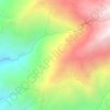 Mapa topográfico Mestizo, altitude, relevo