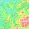 Mapa topográfico Pedreira, altitude, relevo