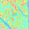 Mapa topográfico K'Mooda/Lowe-Gamble Conservancy, altitude, relevo