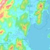 Mapa topográfico Biguaçu, altitude, relevo