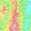 Mapa topográfico Caldas, altitude, relevo