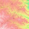 Mapa topográfico Yanchang, altitude, relevo