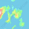 Mapa topográfico Peleng Island, altitude, relevo