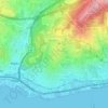 Mapa topográfico Belém, altitude, relevo