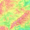 Mapa topográfico Buckinghamshire, altitude, relevo