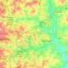 Mapa topográfico Bangalore East, altitude, relevo