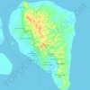 Mapa topográfico Pulau Tarakan, altitude, relevo