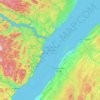 Mapa topográfico Parc marin du Saguenay–Saint‑Laurent, altitude, relevo