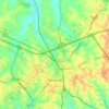 Mapa topográfico Winchester, altitude, relevo