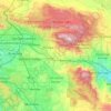 Mapa topográfico San Bernardino National Forest, altitude, relevo