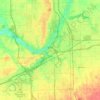 Mapa topográfico Flint, altitude, relevo