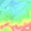 Mapa topográfico Cartuxa, altitude, relevo