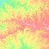 Mapa topográfico Goioxim, altitude, relevo