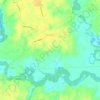 Mapa topográfico Dendron, altitude, relevo