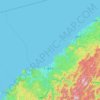 Mapa topográfico Masuda, altitude, relevo
