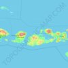 Mapa topográfico West-Nusa Tenggara, altitude, relevo
