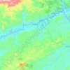 Mapa topográfico Parapeúna, altitude, relevo