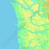 Mapa topográfico Ratnagiri Taluka, altitude, relevo