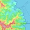 Mapa topográfico Banyuls-sur-Mer, altitude, relevo