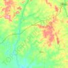 Mapa topográfico Indiara, altitude, relevo