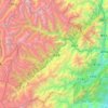 Mapa topográfico 汶川卧龙特别行政区, altitude, relevo