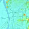 Mapa topográfico 马鞍山市经济技术开发区, altitude, relevo