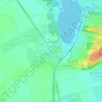 Mapa topográfico Виллози, altitude, relevo