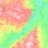 Mapa topográfico Januária, altitude, relevo