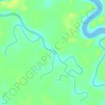 Mapa topográfico Sungai Batu, altitude, relevo