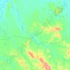 Mapa topográfico Montes Claros de Goiás, altitude, relevo