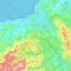 Mapa topográfico Communauté de communes de l'Île-Rousse - Balagne, altitude, relevo
