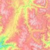 Mapa topográfico Guamote, altitude, relevo