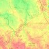 Mapa topográfico Vieillevigne, altitude, relevo