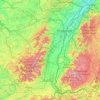Mapa topográfico Alsace, altitude, relevo
