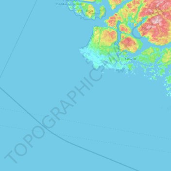 Mapa topográfico Farsund, altitude, relevo