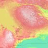 Mapa topográfico Central Ontario, altitude, relevo