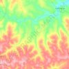 Mapa topográfico Cristalina, altitude, relevo
