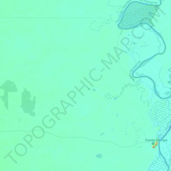 Mapa topográfico Zona Ribera Olimpo, altitude, relevo