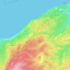 Mapa topográfico Paroisse de New Bandon, altitude, relevo