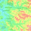 Mapa topográfico Aranha, altitude, relevo