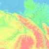 Mapa topográfico Тюметинский наслег, altitude, relevo