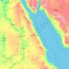 Mapa topográfico Red Sea, altitude, relevo