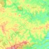 Mapa topográfico Monsenhor Horta, altitude, relevo