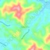 Mapa topográfico Cedrinho, altitude, relevo