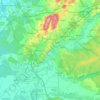 Mapa topográfico Bourgogne-Franche-Comté, altitude, relevo